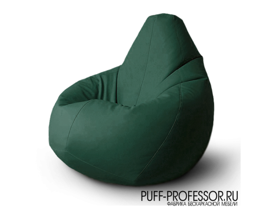 Кресло мешок груша Зеленое Экокожа 