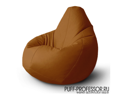 Кресло мешок груша Коричневое Экокожа 