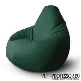 Кресло мешок груша Зеленое Экокожа 