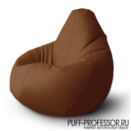 Кресло мешок груша Коричневое Экокожа