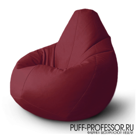 Кресло мешок груша Красное Экокожа