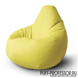 Кресло мешок груша Желтое Экокожа 
